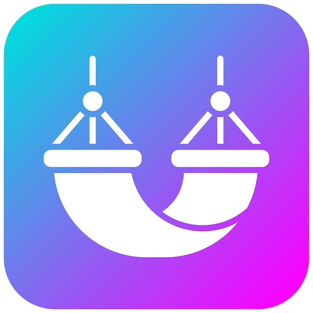 El icono vectorial de la hamaca se puede usar para el conjunto de iconos de Beach Resort