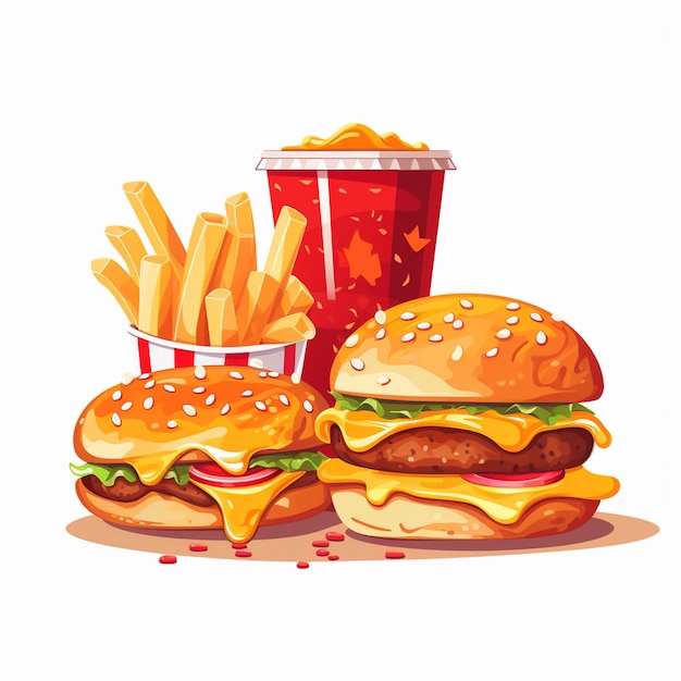 Vector icono vectorial de hamburguesa comida hamburguesa ilustración menú rápido restaurante pizza sándwich almuerzo