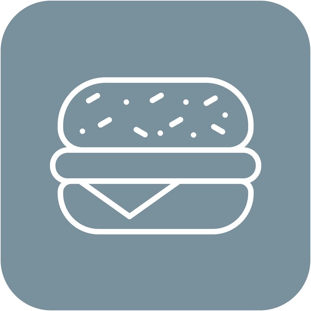 El icono vectorial de hamburguesa se puede usar para el conjunto de iconos de bolos