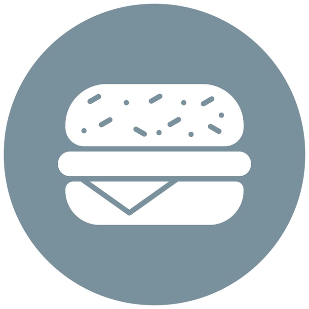 El icono vectorial de hamburguesa se puede usar para el conjunto de iconos de bolos
