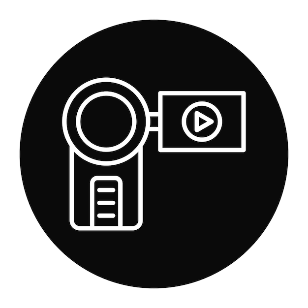 Vector el icono vectorial de handycam se puede usar para el conjunto de iconos de comunicación y medios