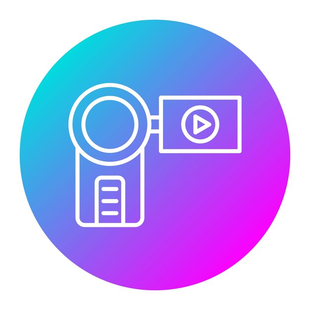 Vector el icono vectorial de handycam se puede usar para el conjunto de iconos de comunicación y medios