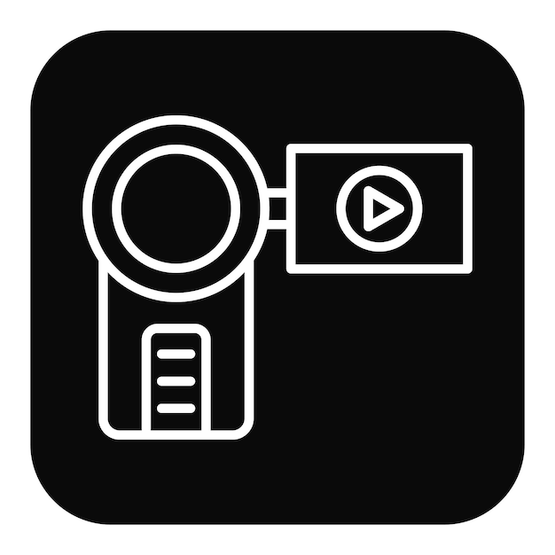 El icono vectorial de Handycam se puede usar para el conjunto de iconos de comunicación y medios