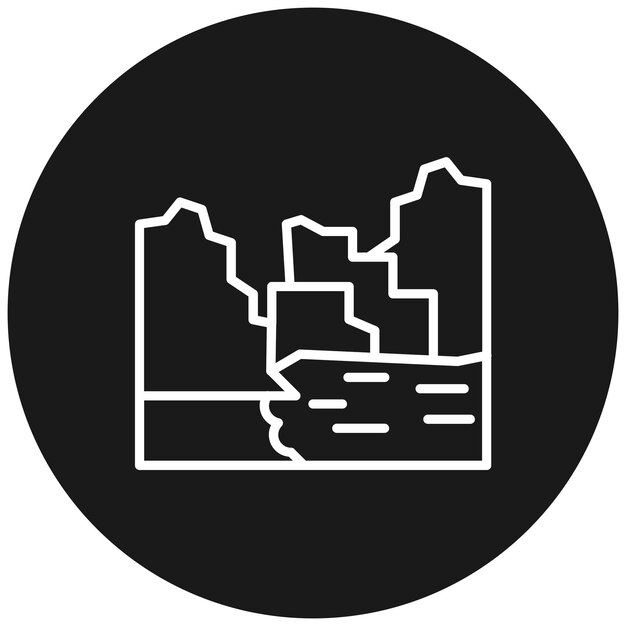 El icono vectorial de Hatta se puede usar para el iconset de Dubai