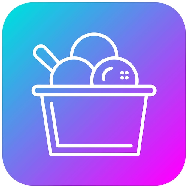 El icono vectorial de helado se puede usar para el conjunto de iconos de Beach Resort