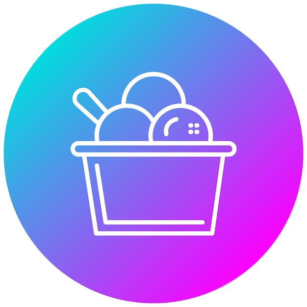El icono vectorial de helado se puede usar para el conjunto de iconos de Beach Resort