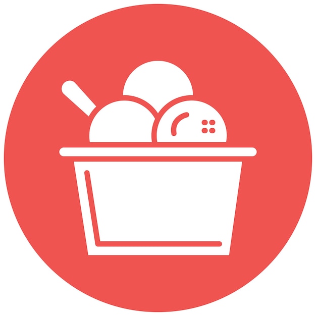 El icono vectorial de helado se puede usar para el conjunto de iconos de Beach Resort