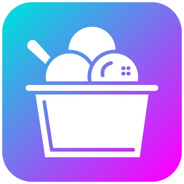 El icono vectorial de helado se puede usar para el conjunto de iconos de Beach Resort
