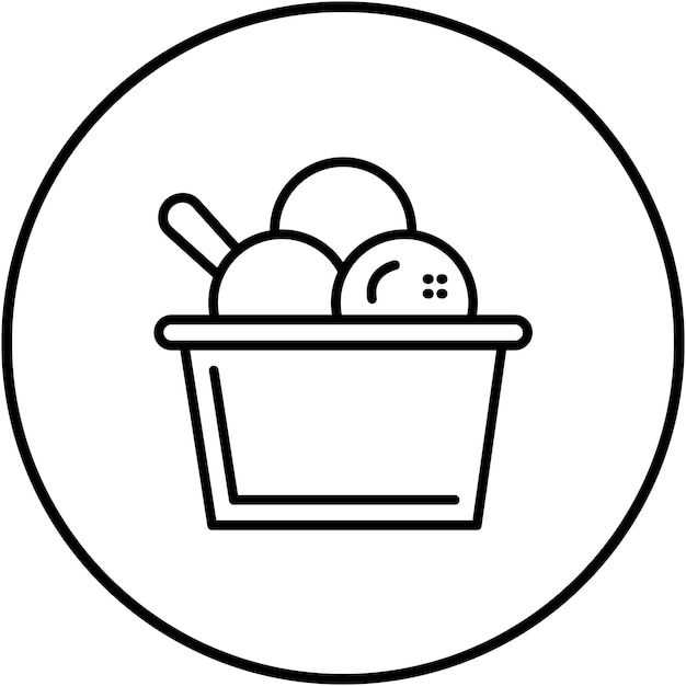 El icono vectorial de helado se puede usar para el conjunto de iconos de Beach Resort
