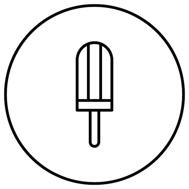 El icono vectorial del helado se puede usar para el conjunto de iconos de cumpleaños
