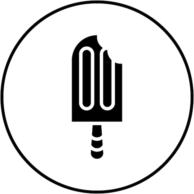 El icono vectorial del helado se puede usar para el conjunto de iconos de dulces y caramelos