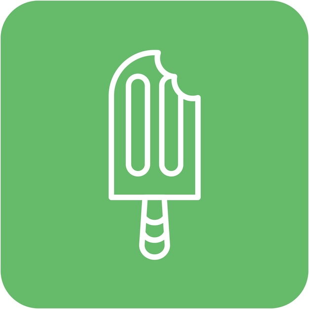 El icono vectorial del helado se puede usar para el conjunto de iconos de dulces y caramelos