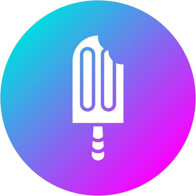 El icono vectorial del helado se puede usar para el conjunto de iconos de dulces y caramelos