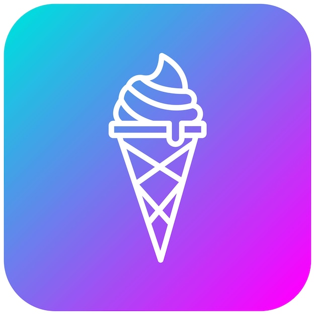 El icono vectorial de helado se puede usar para el conjunto de iconos de entrega de alimentos