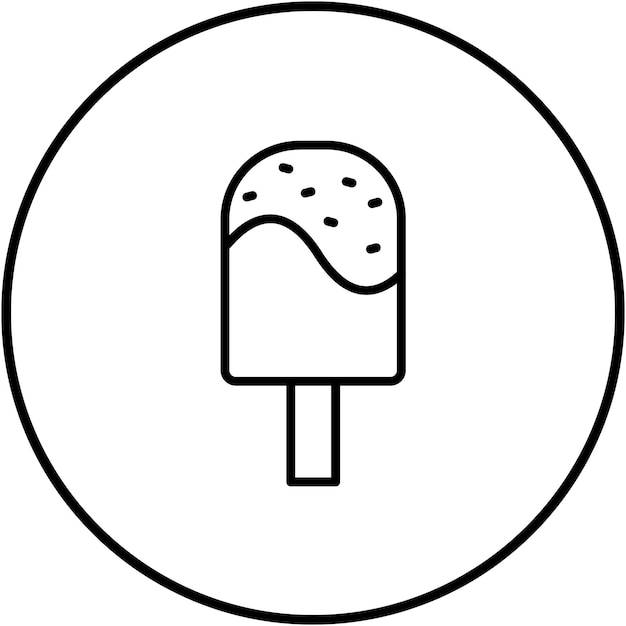 El icono vectorial del helado se puede usar para el conjunto de iconos del jardín de infantes