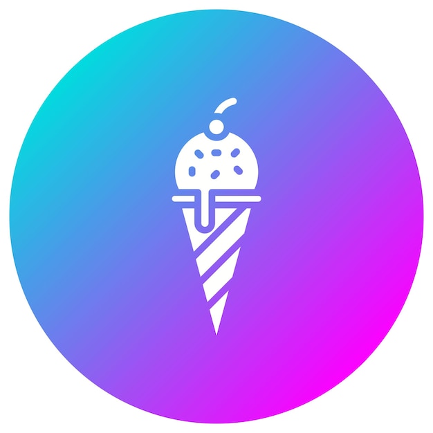 El icono vectorial de helado se puede usar para el conjunto de iconos de verano