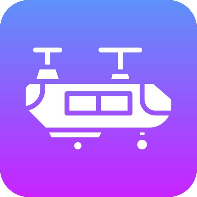 El icono vectorial del helicóptero del ejército ilustra el icono del icono militar