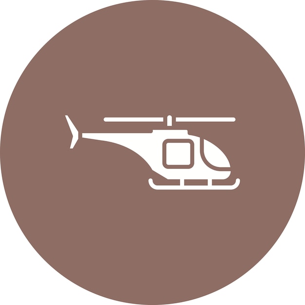 El icono vectorial del helicóptero del ejército se puede usar para el conjunto de iconos militares