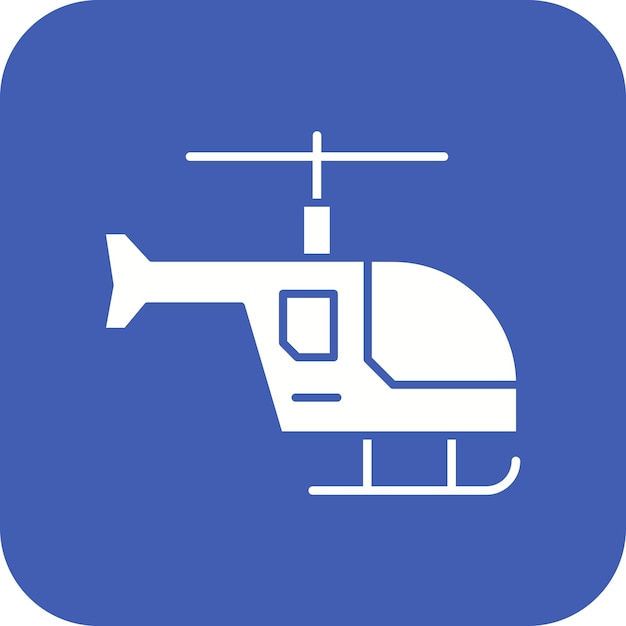 El icono vectorial del helicóptero del ejército se puede usar para el conjunto de iconos militares