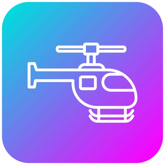 El icono vectorial del helicóptero se puede usar para el conjunto de iconos de carreras automáticas