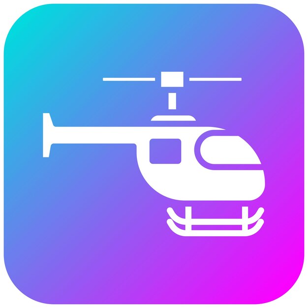 El icono vectorial del helicóptero se puede usar para el conjunto de iconos de carreras automáticas