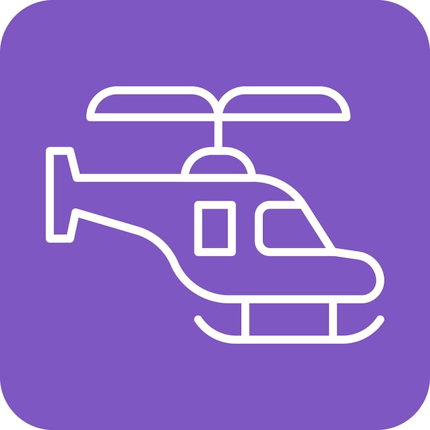 El icono vectorial del helicóptero se puede usar para el conjunto de iconos de juguetes para niños