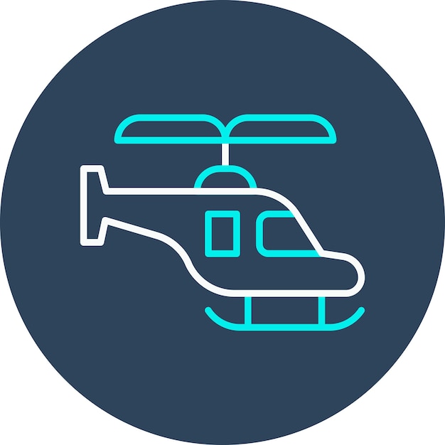 El icono vectorial del helicóptero se puede usar para el conjunto de iconos de juguetes para niños
