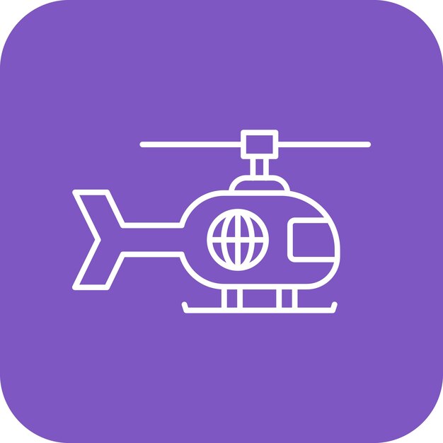 El icono vectorial del helicóptero se puede utilizar para el conjunto de iconos de noticias y medios