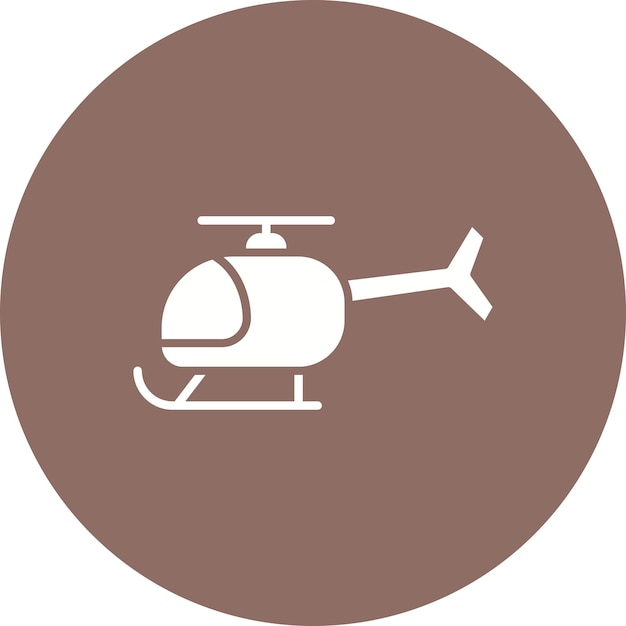 El icono vectorial del helicóptero se puede utilizar para el conjunto de iconos de transporte