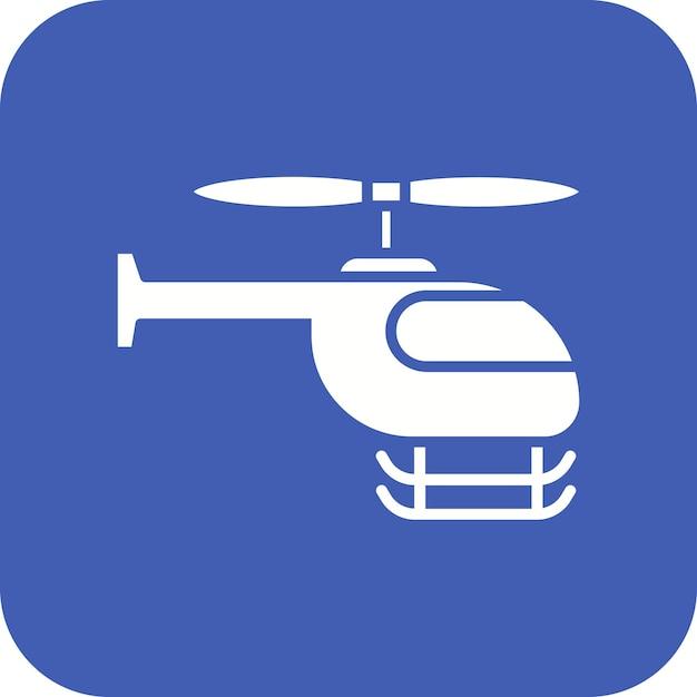El icono vectorial del helicóptero se puede utilizar para el conjunto de iconos de transporte