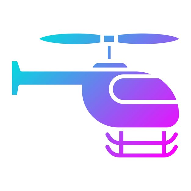 El icono vectorial del helicóptero se puede utilizar para el conjunto de iconos de transporte