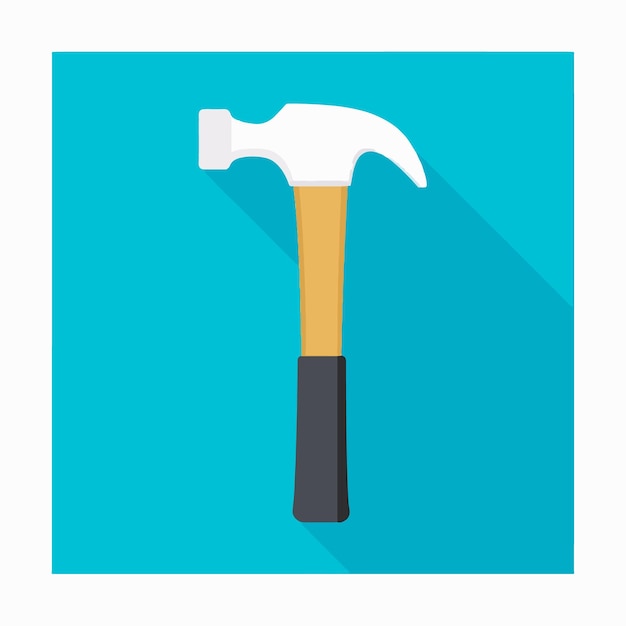 icono vectorial de la herramienta de martillo Ilustración artística