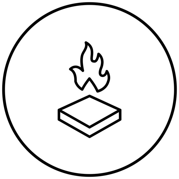 El icono vectorial de Hex Burner se puede usar para el conjunto de iconos de trekking