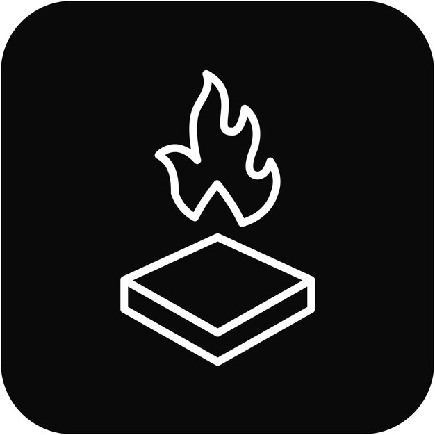 El icono vectorial de Hex Burner se puede usar para el conjunto de iconos de trekking