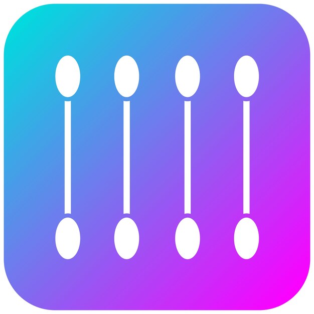 El icono vectorial del hisopo de algodón se puede utilizar para el conjunto de iconos de bebés