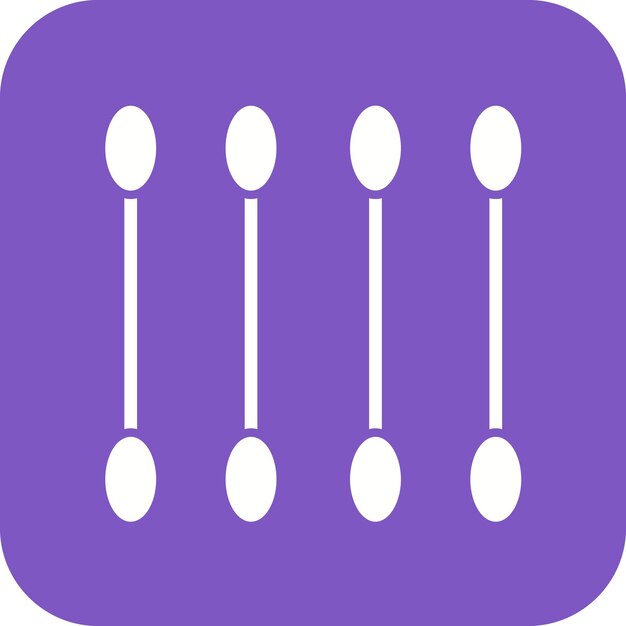El icono vectorial del hisopo de algodón se puede utilizar para el conjunto de iconos de bebés