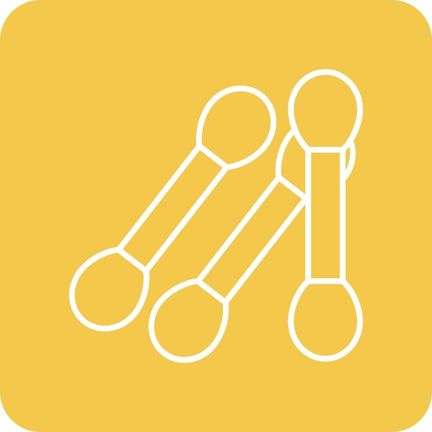 El icono vectorial de los hisopos de algodón se puede utilizar para el conjunto de iconos de la rutina de higiene