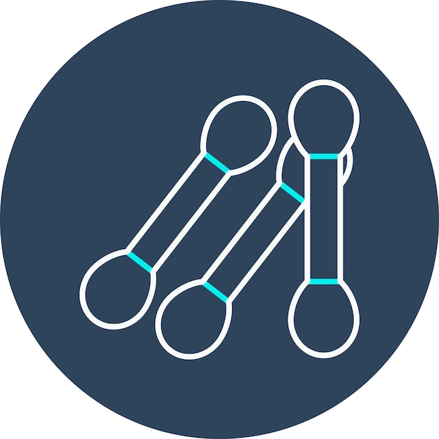 El icono vectorial de los hisopos de algodón se puede utilizar para el conjunto de iconos de la rutina de higiene