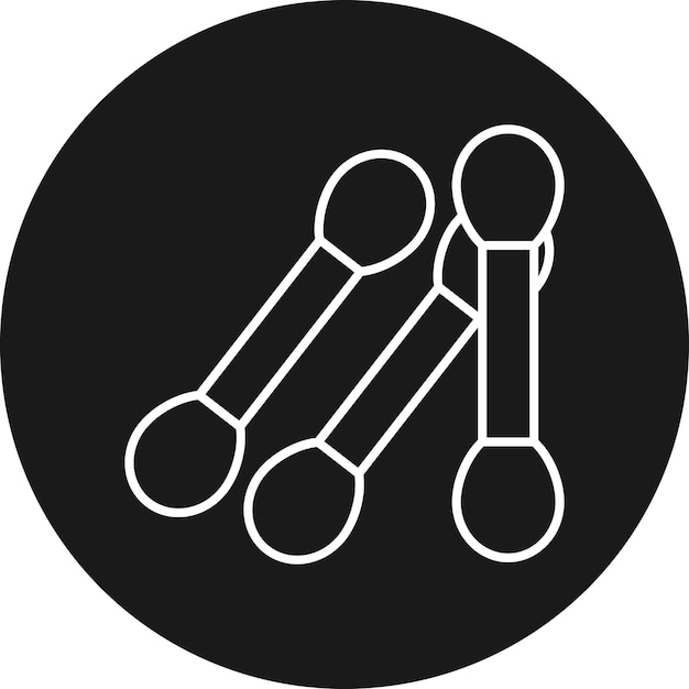 El icono vectorial de los hisopos de algodón se puede utilizar para el conjunto de iconos de la rutina de higiene