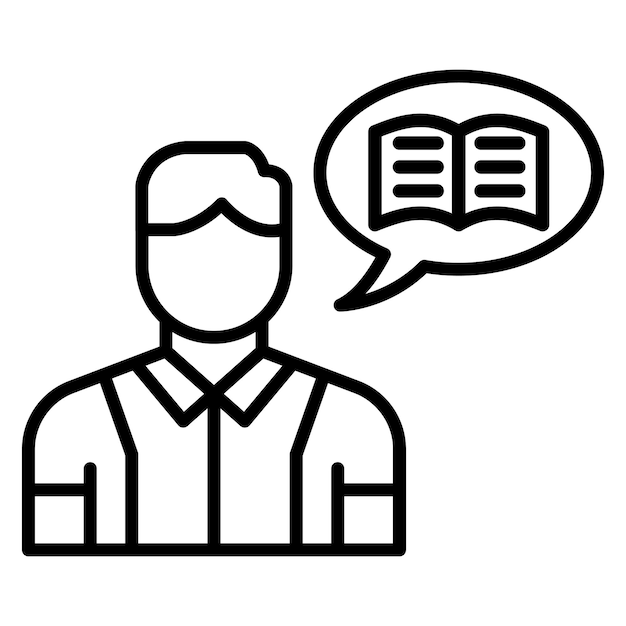 El icono vectorial de la historia corta se puede usar para el conjunto de iconos de literatura
