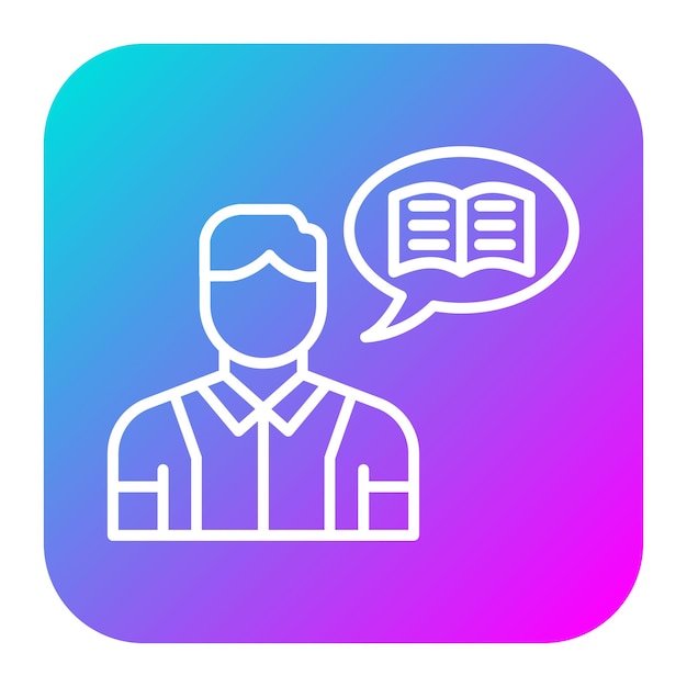 El icono vectorial de la historia corta se puede usar para el conjunto de iconos de literatura
