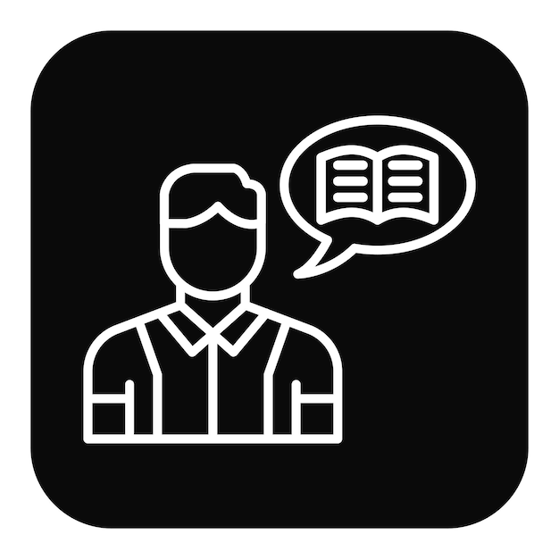 El icono vectorial de la historia corta se puede usar para el conjunto de iconos de literatura
