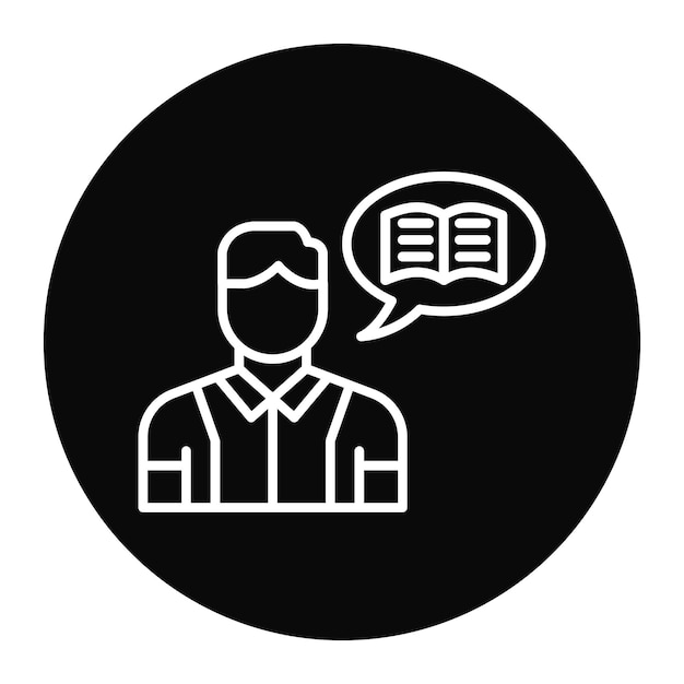El icono vectorial de la historia corta se puede usar para el conjunto de iconos de literatura