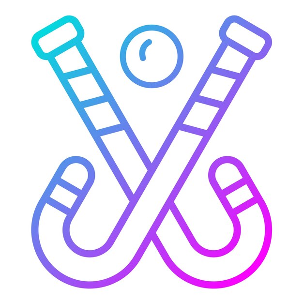 El icono vectorial de hockey se puede usar para el conjunto de iconos de bolos