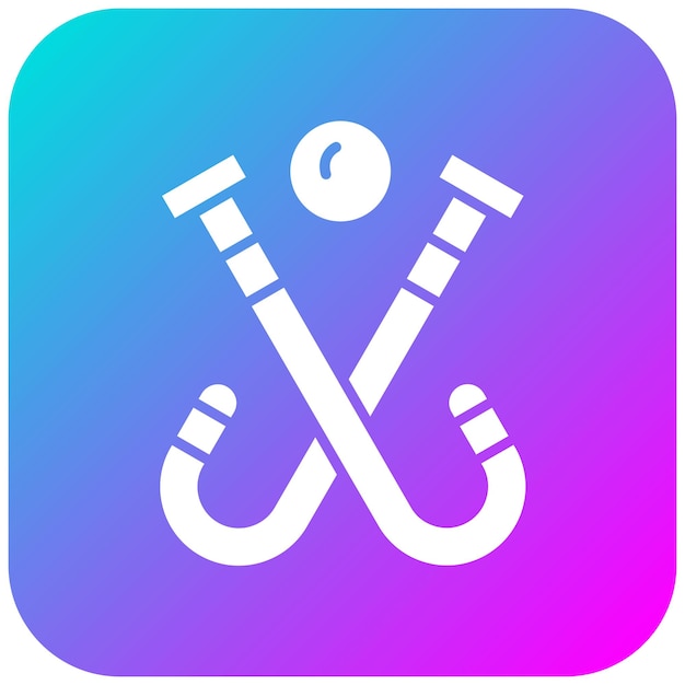 El icono vectorial de hockey se puede usar para el conjunto de iconos deportivos