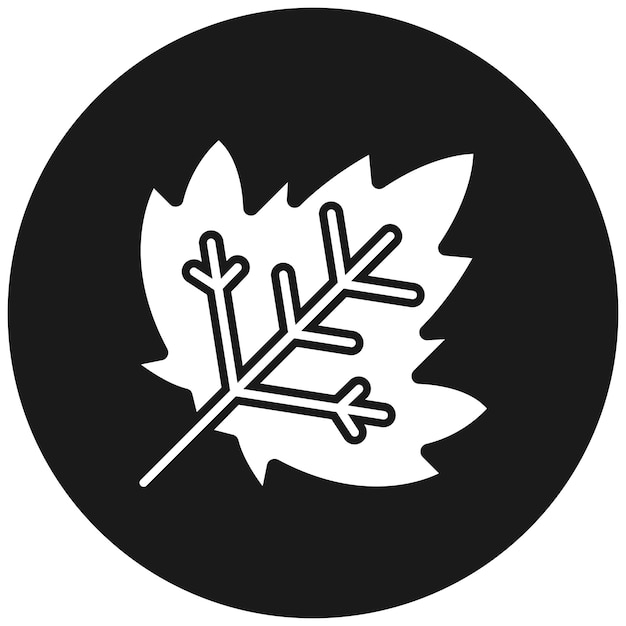 El icono vectorial de la hoja de arce se puede usar para el conjunto de iconos de otoño