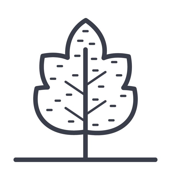 Ícono vectorial de la hoja de arce