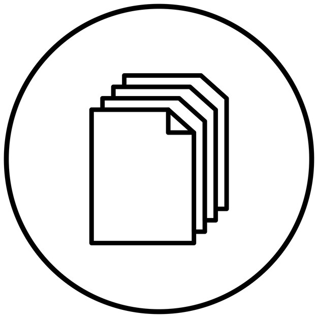 El icono vectorial de la hoja de papel se puede utilizar para imprimir iconset