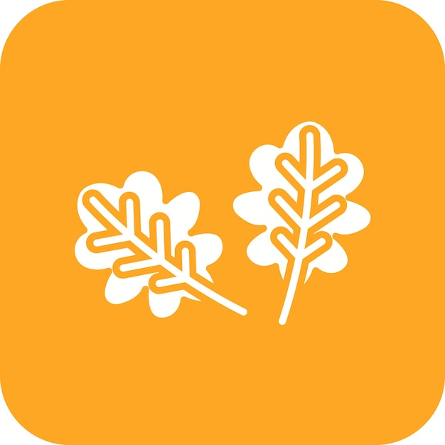 El icono vectorial de la hoja de roble se puede usar para el conjunto de iconos de otoño