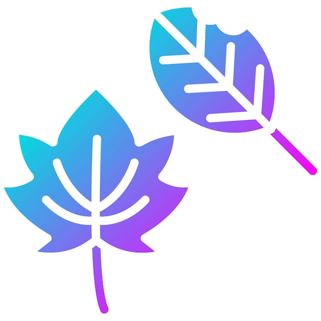El icono vectorial de hojas secas se puede usar para el conjunto de iconos de Halloween